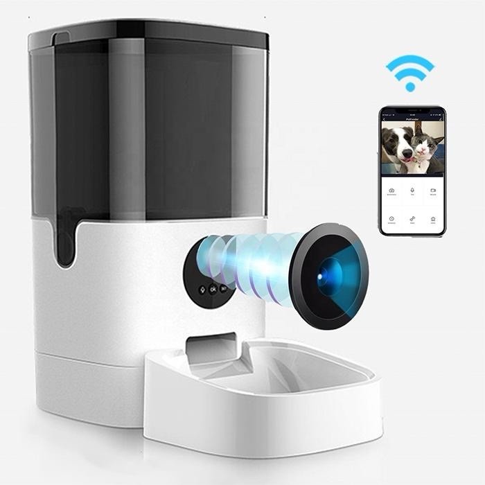 Pet Feeder with Camera - Smart WiFi Enabled Pet Feeder for Cats and Dogs
